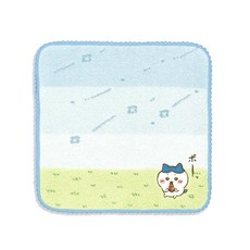 치이카와(Chiikawa) 소요카제 타월 손수건 블루 하치와레 레이스 무연사 41-1250080 약 25×25cm