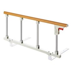 안전바 침대보호대 돌침대 가드 낙상방지 노인 난간 철제 보조, 표준 4단 플로럴 화이트 94cm