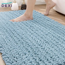 DEXI 보슬보슬 논슬립 발매트 물흡수 빨아쓰는 극세사 발판 욕실 화장실 현관 미끄럼방지, Blue