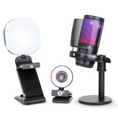 트위치 유튜브 MAC 콘솔은 WFH PC 마이크 팟캐스트 USB RGB 카메라 번들 위한 U2013 키트 30FPS 1080P 포함된 스트리밍 컴퓨터 라이트가 LED 웹캠 호환을