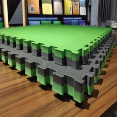 매트리스 놀이방 인테리어 블랙 양면 거실 매트 바닥 그레이 mxm (최소4개이상), AB. 매우 두껍고 교차 무늬 회녹색개