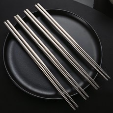 純鈦筷子套裝 結晶冰花禮盒組 戶外便攜, 1個, 4雙自粘袋裝, 4雙自粘袋裝