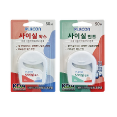 플라콘 사이실 치실 왁스/민트 50M, 3개, 2개입