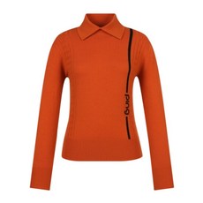 핑골프웨어 KQF 121C3SR163_OR 여성 라인 포인트 카라 긴팔 니트 2793543