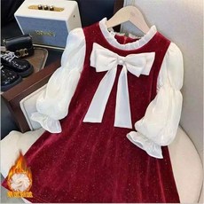 女童秋冬連衣裙 法式甜美加絨公主裙