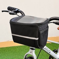自行車前置掛包 可愛卡通恐龍大容量單車騎行置物收納包, 黑色車掛包,優質款, 1個