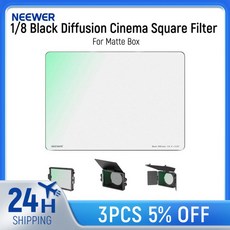 NEEWER 1/8 블랙 디퓨전 미스트 드리미 효과 4"x5.65" 매트 박스용 HD 광학 유리가 포함된 시네마 스퀘어, 01 CHINA, 1개
