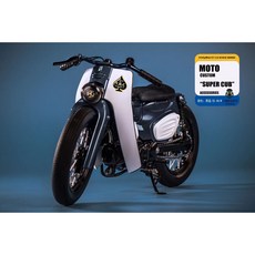 【616toys】 TrickyMan 1/6 202405 Super Cub 復古摩托車, 黑藍 / 霧面, 1個