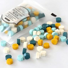 레트로 왁스 씰 컬러 비즈 스카프북 팔각형 봉투 편지 청첩장 DIY 용품 100 개/가방, 1개