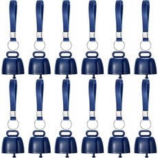 결혼식 축하 행사 스포츠 이벤트 파티 및 연말 장식용 실리콘 손목 밴드가 있는 1.37인치 블루 컬러 미니 카벨 12개 금속 소음 발생기