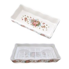 삼미 직사각 수저통 뚜껑 덮개 물받이 커트러리 보관, 1개, 잉글랜드