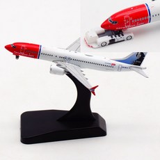 노르웨이 항공 보잉 B737-8MAX LN-BKA 모형 항공기 JC Wings 1:400, 자동차포함, 9.88*8.57*3.14, 1개