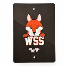 WasangShow 花生騷 Ｑ狐狸厚卡明信片, 1個