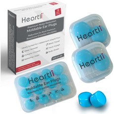 프리미엄 성형 가능한 울트라 소프트 실리콘 이어 플러그 최대 편안함 재사용 가능 - 수면 코골이 작업 수영 여행 콘서트 촬영 등을 위한 소음 제거 16 개입 2 케이스 27dB