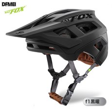DFMEI 山地自行車騎行頭盔騎戶外運動MTB山地車半盔, 1個, F1黑曜:L(58-62CM)