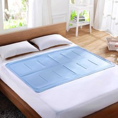 쿨매트 쿨젤매트 대형더블 침대 아이스매트 겔 소파 프리미엄 나침 눈송이 다크그린, 90x140 하늘색(7kg)