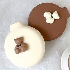 곰돌이 헤어 브러쉬 곰 인형 빗 유아 케어 용품 브러시 애완 용 세트 미용 도구 염색, 브라운 071570DC