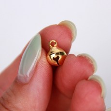 비즈 키링부자재 미니 금방울 8mm 10P, 1개
