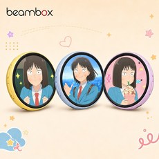 [국내 배송] beambox Niji 디스플레이 배지 디지털 전자 뱃지 배지 1년 AS 1.53inch 45mm 고화질 다이나믹 디지털 액자 블루투스 badge LED 애니메이션, 블루