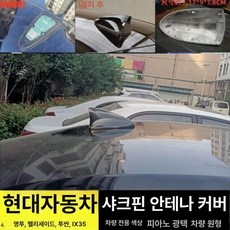 벤츠 호환 샤크안테나 커버 몰딩 e300 e220 CDI 순백색, 쏘나타 9세대 커버 글로시블랙 페인트