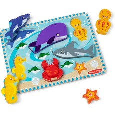 멜리사 & 더그 바다 생물 나무 청키 퍼즐 - 7피스