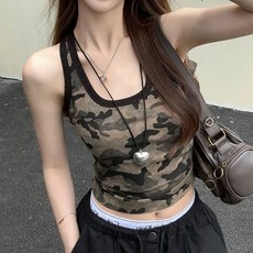 유넥 밀리터리 카모패턴 크롭나시티 NF-53