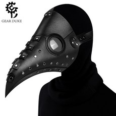 無用良品 瘟疫鳥面具 萬聖節裝扮 黑死病醫生面具 派對舞會酒吧裝飾 鬼節節日道具 交換禮物 生日禮物, 1個