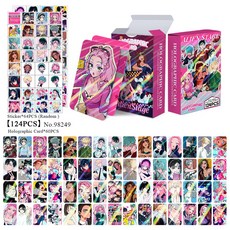 ALNST 미지 포토카드 굿즈 에일리언 스테이지 홀로그램 카드 일러스트 포카 60pcs + 미니 스티커 64pcs, 1세트, 컬러