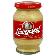 뢰벤젠프 머스타드 병 엑스트라 핫 264그램 Lowensenf Mustard in Jar Extra Hot 9.3 Ounce, 매운 머스타드, 9.3 Fl Oz (1팩), 1개