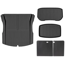 테슬라 호환 모델 3 2024 하이런용 바닥 매트 전천후 풀 세트 무취 헤비 듀티 TPE 라이너 인테리어 액세서, 01 Trunk Mast 5pcs