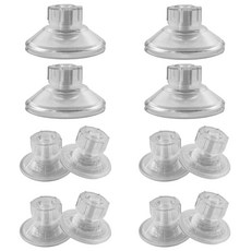 다용도 초강력 압축 큐방 진공 뽁뽁이 빨판 나사형 흡착 빨판 투명 45mm 8개 + 60mm 4개, 1개