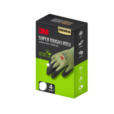 쓰리엠 슈퍼터프 프리미엄 라텍스 레져용 장갑, 그린, 4개