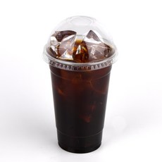 고급 아이스컵 92파이 16온스 PET컵 +돔뚜껑 세트 P, 1개, 490ml, 1000개