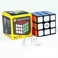 Qiyi 3x3x3 4x4x4 5x5x5 전문 매직 큐브 블랙 스티커 스피드 퍼즐 학습 Cubo Magico 어린이를위한 장난감 선물, 15 3x3x3, 1개