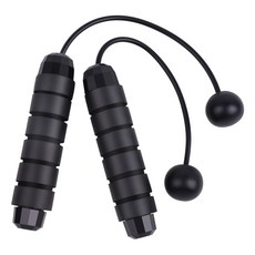 BbeDa 無噪音重量球無繩跳繩, 黑色