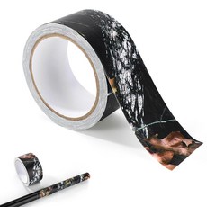 10.9야드 카모 스텔스 무소음 테이프 사냥 야외 장비 에어소프트 방수 위장 천 테이프 잔여물 없음 자체 접착 랩, 10.9야드 카모 스텔스 무소음 테이프, 사냥 야외 장