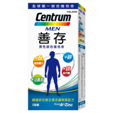 Centrum 善存 男性綜合維他命 B群 鋅 葉黃素, 1個, 120顆
