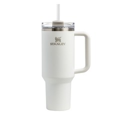 스탠리 퀜처 H2.0 플로우스테이트 텀블러 보온보냉 빨대 포함, 프로스트 화이트, 887ml, 1개