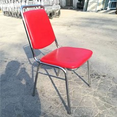 의자 중국집 체어 녹색 레트로 카페 등받이 유럽식 식당 식당의자 스타일 유럽 가구, 강철 다리, 팔걸이 없음, 2. 빨간색