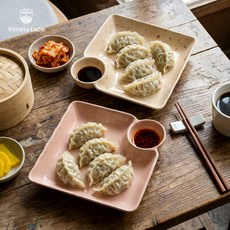[파격사은품] LUCE 만두접시 회접시 초밥접시 2P 세트, 크림아이보리+핑크, 1세트
