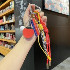 miu系 包包掛飾 編織繩 網球 羽毛球 書包掛件 運動風 創意設計 揹包 配飾, 1個, miu系掛件Z3乒乓球