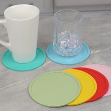 iRho 실리콘 원형 컵받침 실리콘코스터, 그린