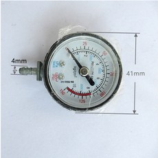 차량용 12V 공기압 펌프 싱글 듀얼 호환, 6_측면삽입공기펌프압력계4cm, 1개