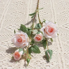 인공 장미 꽃 웨딩 장식 부케 홈 테이블 세팅 촬영 가짜 식물 발렌타인 데이 선물, 10. Light Pink