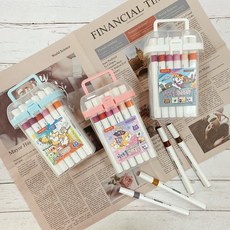 PENROTE 柴語錄 水性雙頭麥克筆 24色, 1個