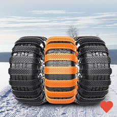 차량 타이어용품 오토바이 광폭 스노우체인 케이블타이, 오렌지, 1개