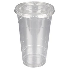 포담팩 일회용 1리터 투명컵 32온스 107파이 빅사이즈 아이스컵 국산 평뚜껑 세트, 1개, 50개, 1L
