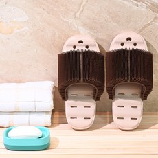 Elegalo 刺蝟造型足部清潔刷浴室拖鞋, 單一顏色, 1個