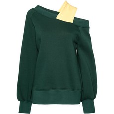 이오아나시올라쿠 넛멕 오프숄더 스웨트셔츠