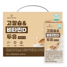 [선물세트] 파이토메이드 고칼슘&비타민D 두유 아몬드 잣, 24개, 190ml